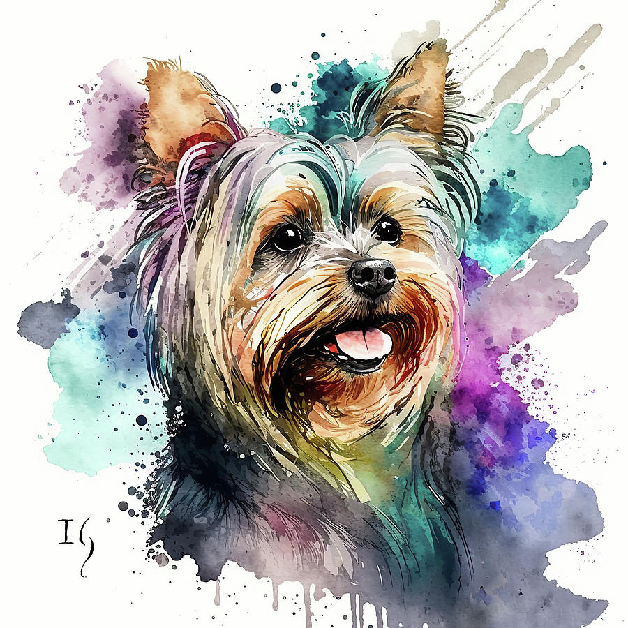 Yorkshire Terrier Watercolor Wonder Mixed Media by Ivan Guaderrama ...