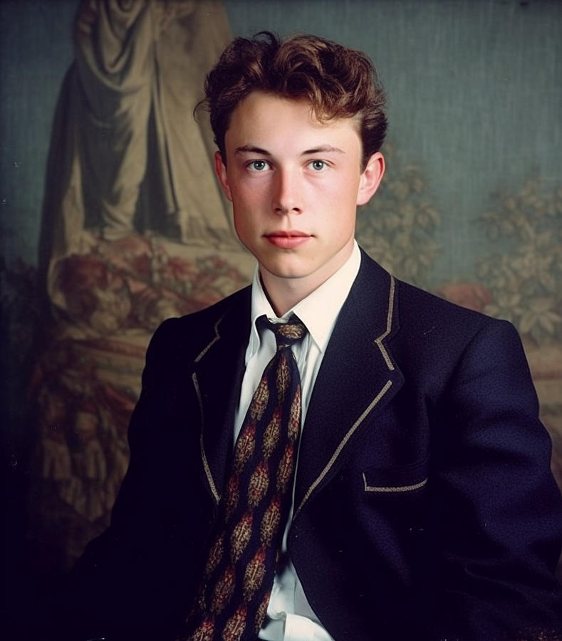 Young Elon Musk as High School Fashion model by Asar Studios #3 ...