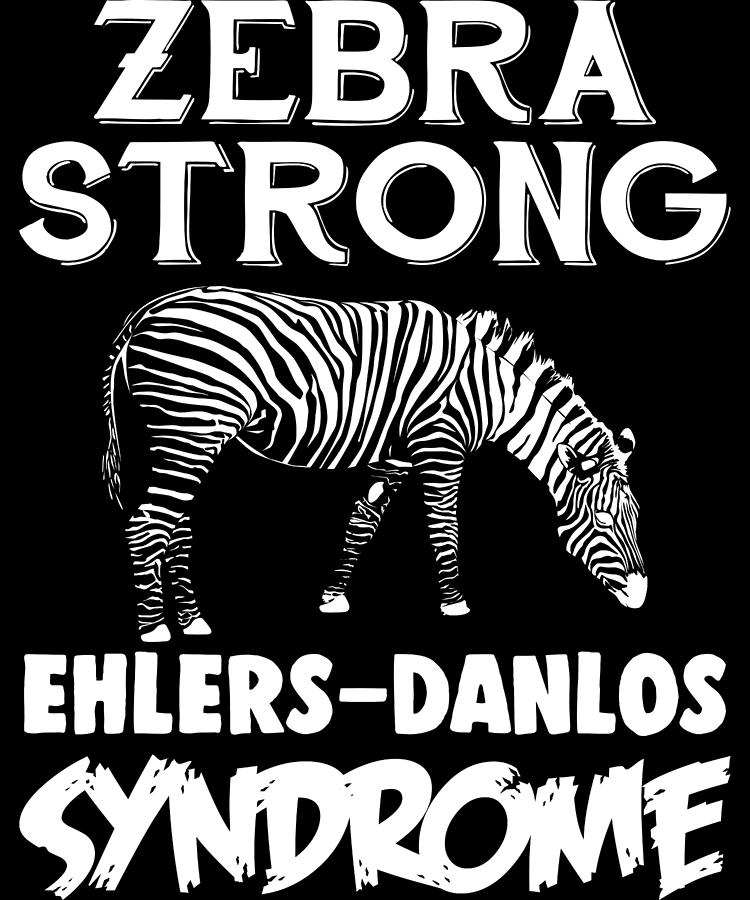 Zebra Ehlers Danlos Syndrome Awareness Digital Art by Michael S Fine