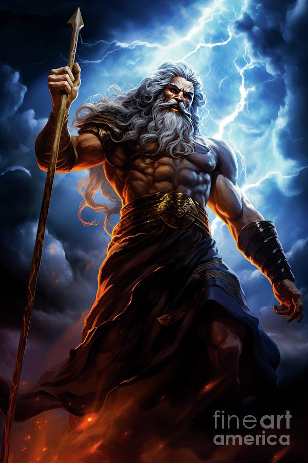 Zeus, king of the god's Digital Art by Fine Art Attic - Fine Art America