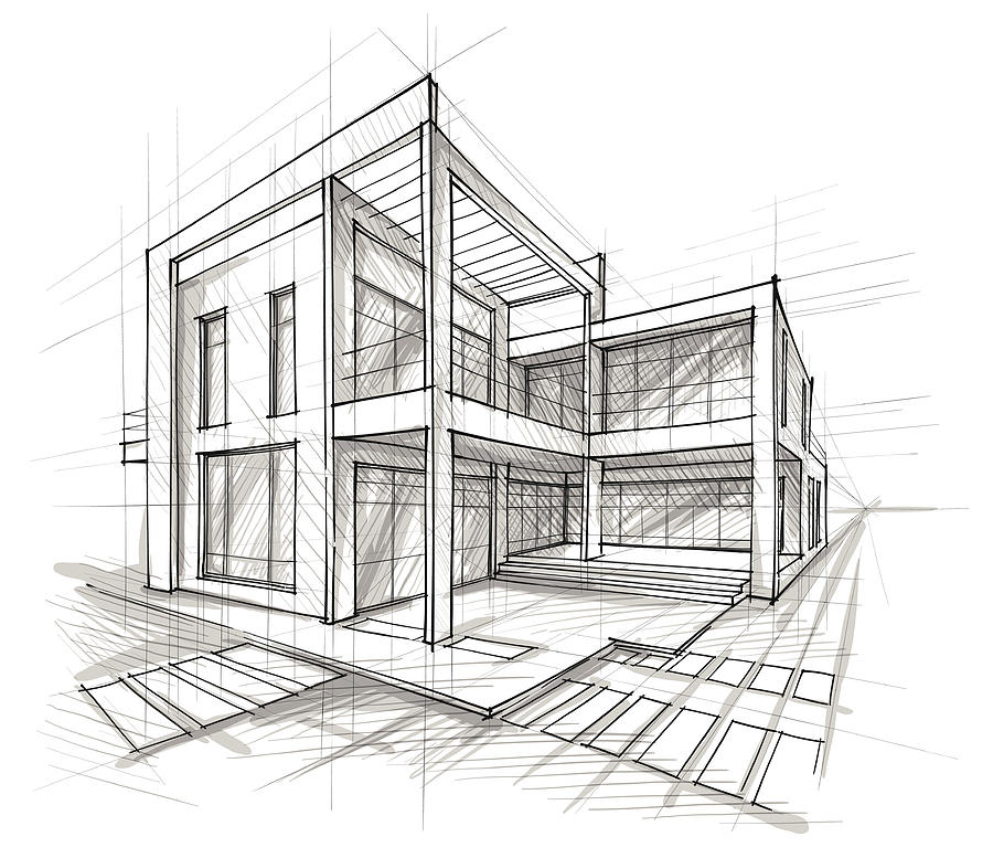 Architecture #30 Drawing by SireAnko