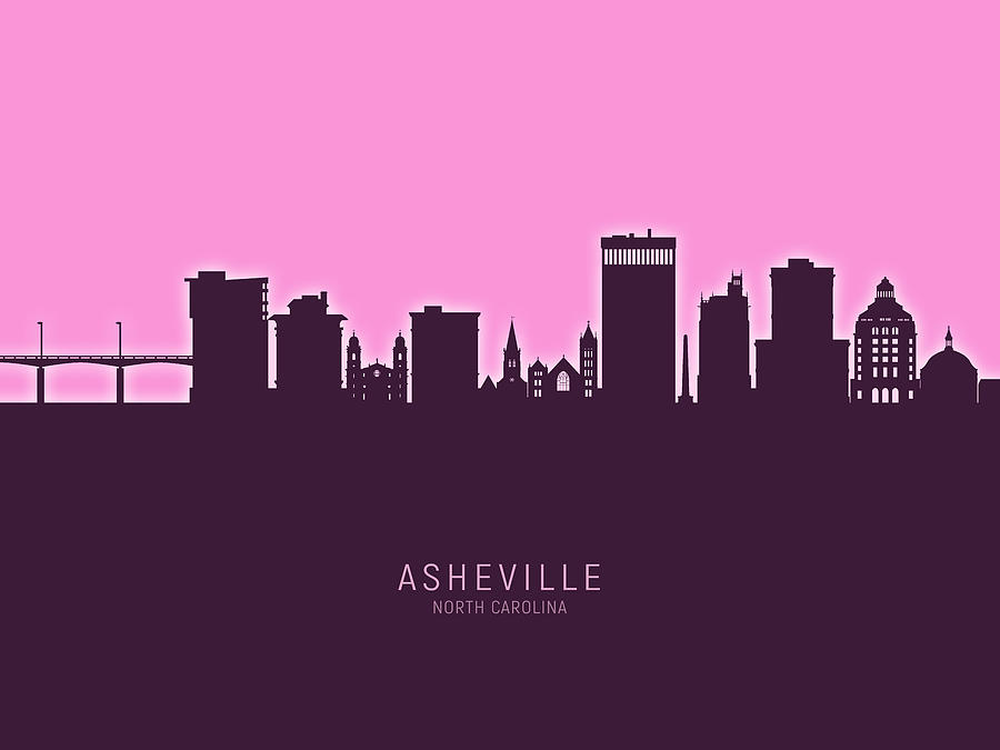 Skyline Photograph - Asheville North Carolina Skyline #30 by Michael Tompsett