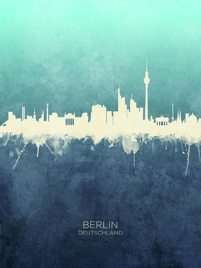 Berlin Germany Skyline #30 Digital Art by Michael Tompsett