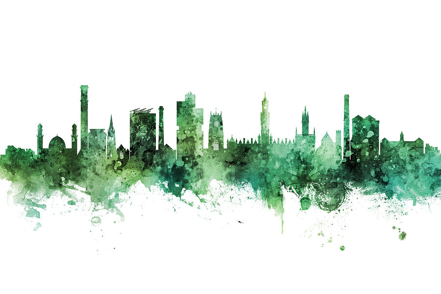 Skyline Digital Art - Bradford England Skyline #30 by Michael Tompsett