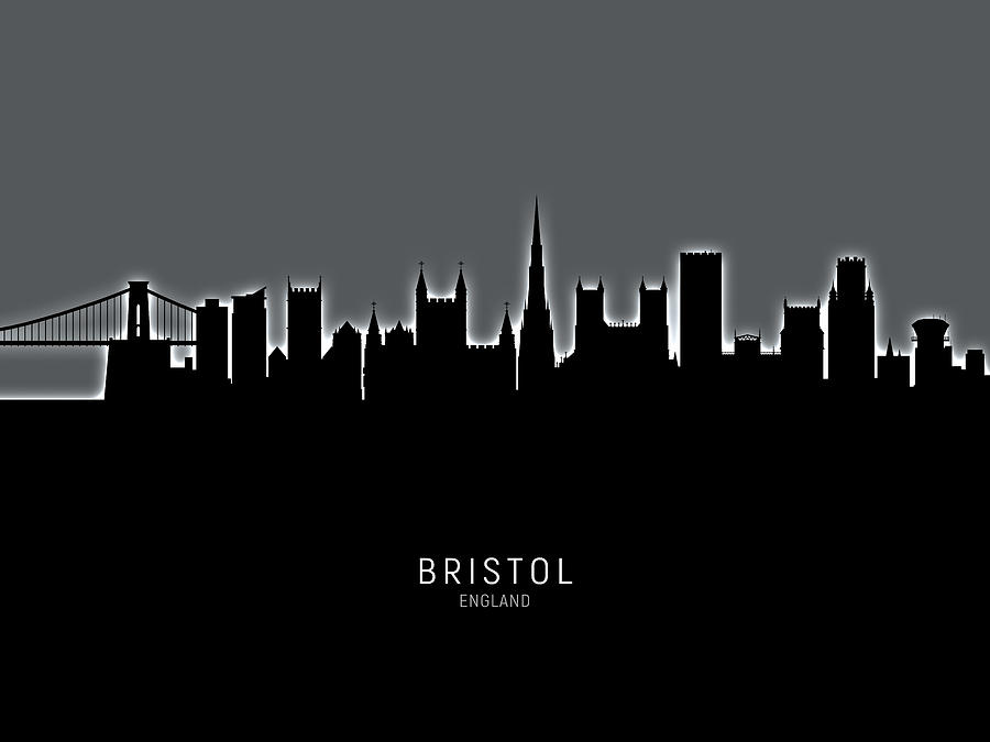 Bristol England Skyline #30 Digital Art by Michael Tompsett
