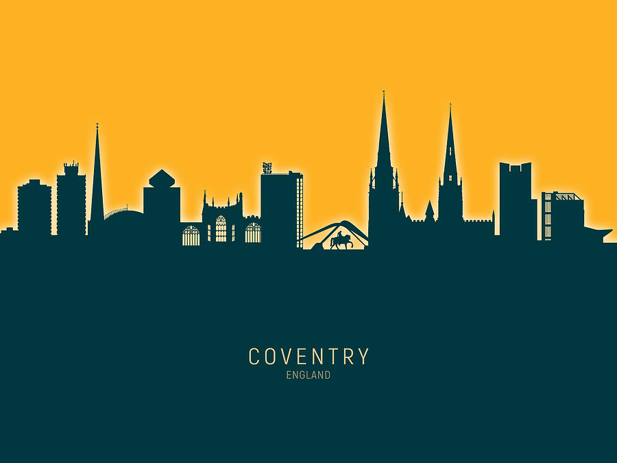 Coventry England Skyline Digital Art by Michael Tompsett - Fine Art America