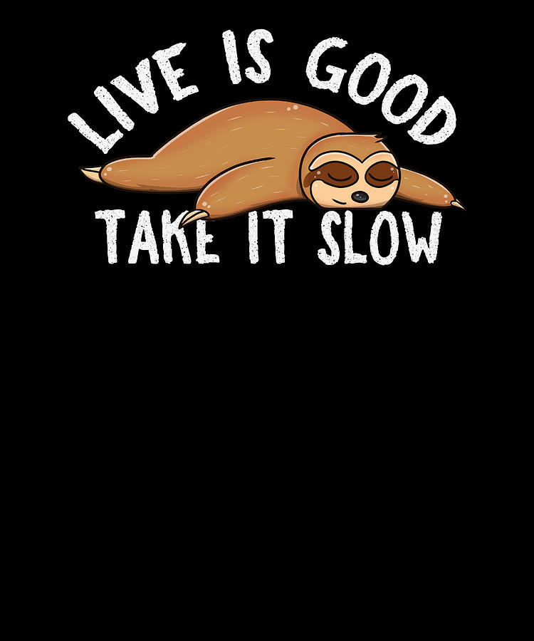 Animal Digital Art - Cute Sloth Lazy Office Worker Working Sloth Statement Chill  #30 by Toms Tee Store