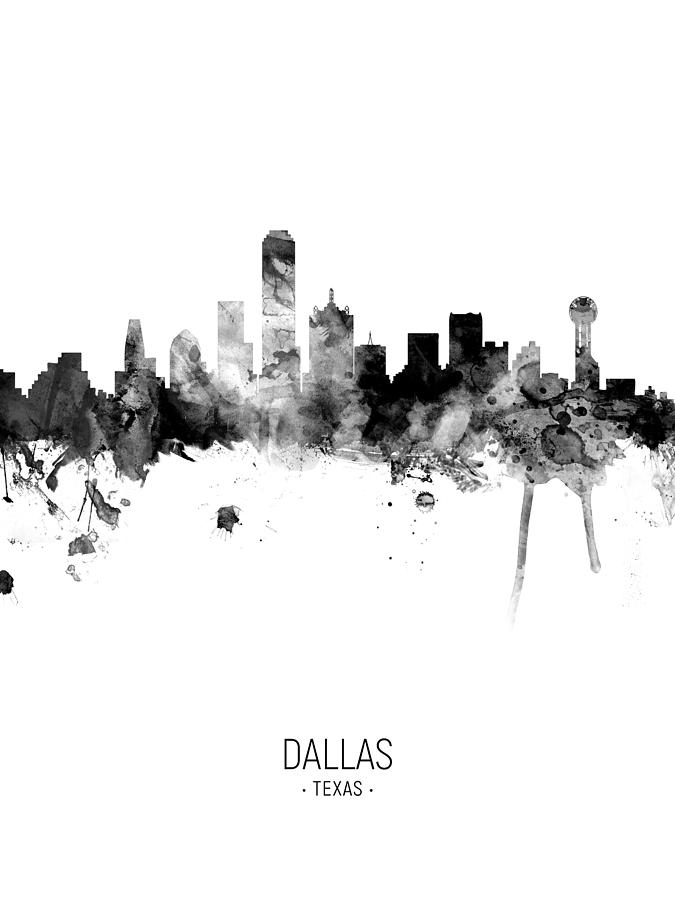 Dallas Texas Skyline #30 Digital Art by Michael Tompsett