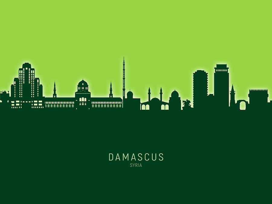 Damascus Syria Skyline Digital Art By Michael Tompsett - Fine Art America