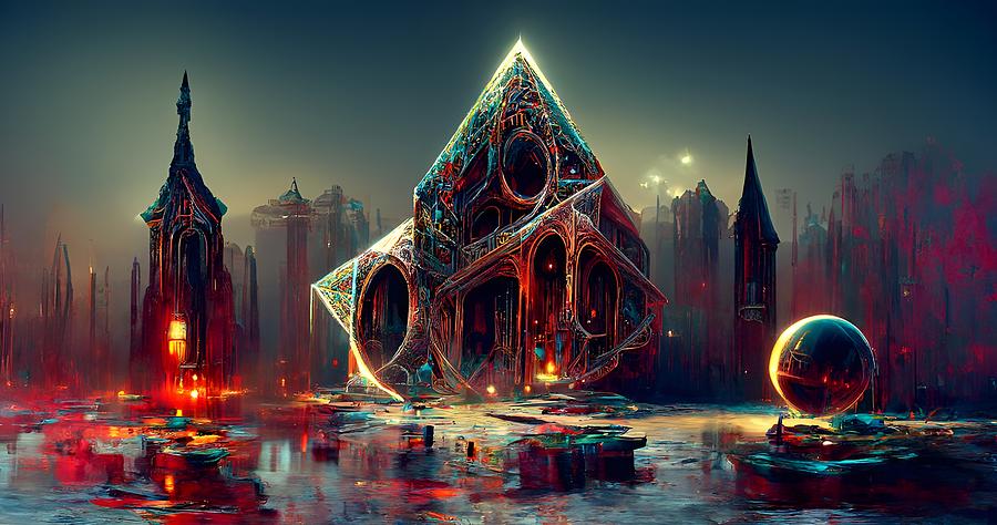 Dreamy Building Architecture Digital Art by Frederick Butt | Pixels