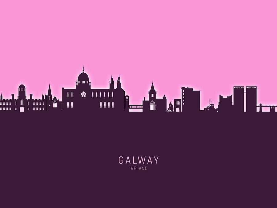 Galway Ireland Skyline #30 Digital Art by Michael Tompsett