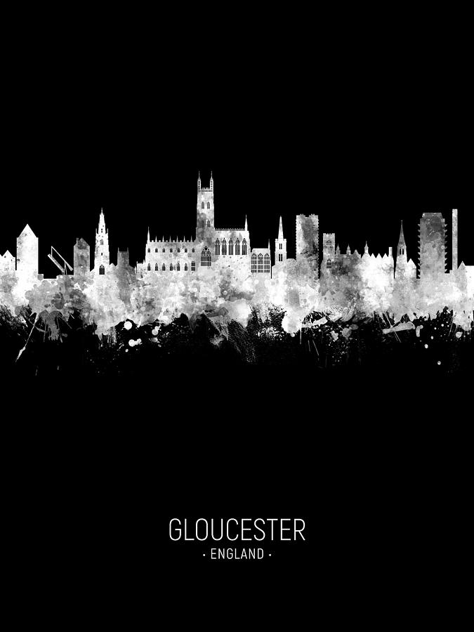 Gloucester England Skyline #30 Digital Art by Michael Tompsett