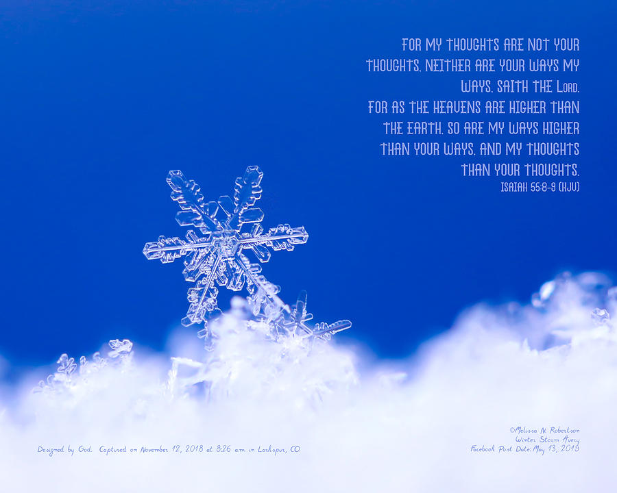 Inspirational Real Life Snowflake Photograph Bible Verse Scripture ...