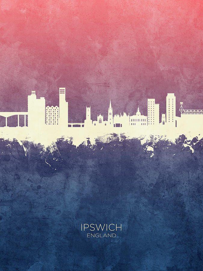 Ipswich England Skyline #30 Digital Art by Michael Tompsett