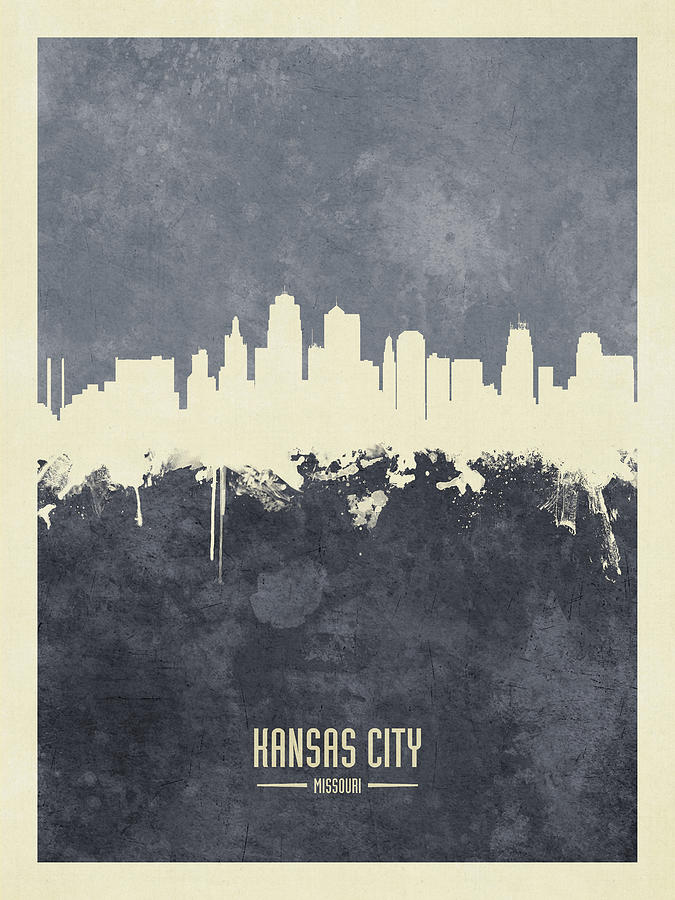 Kansas City Missouri Skyline #30 Digital Art by Michael Tompsett