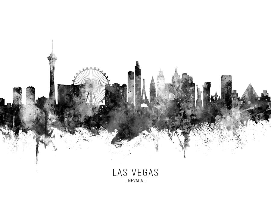Las Vegas Nevada Skyline #30 Digital Art by Michael Tompsett