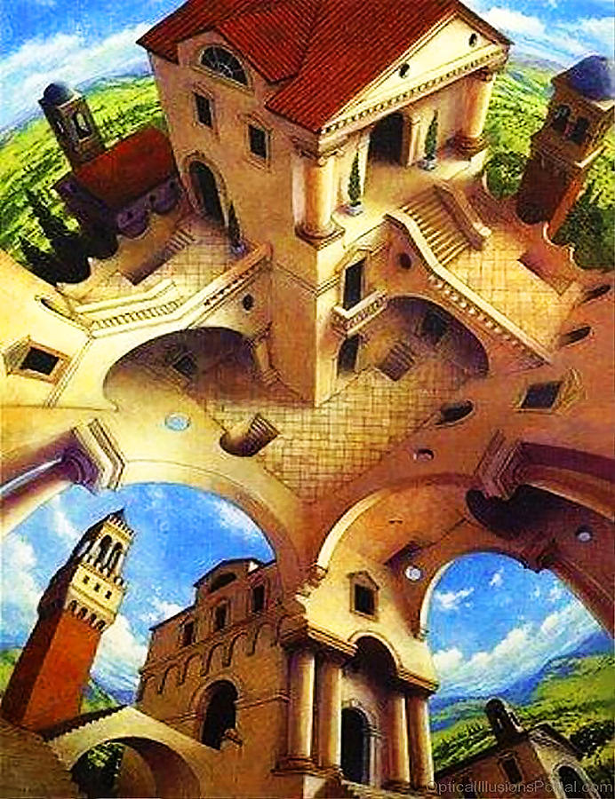 M.C. Escher Painting by Hamza Hamim - Fine Art America