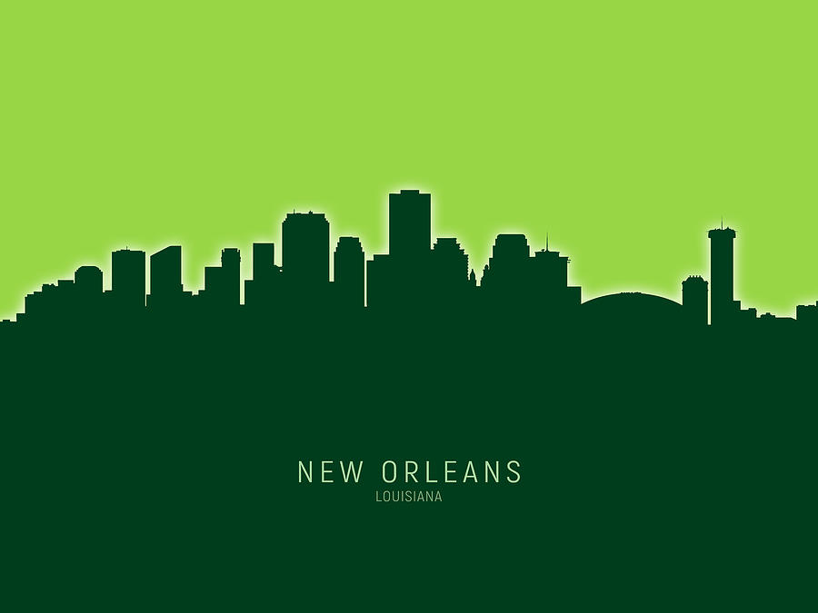 New Orleans Louisiana Skyline #30 Digital Art by Michael Tompsett