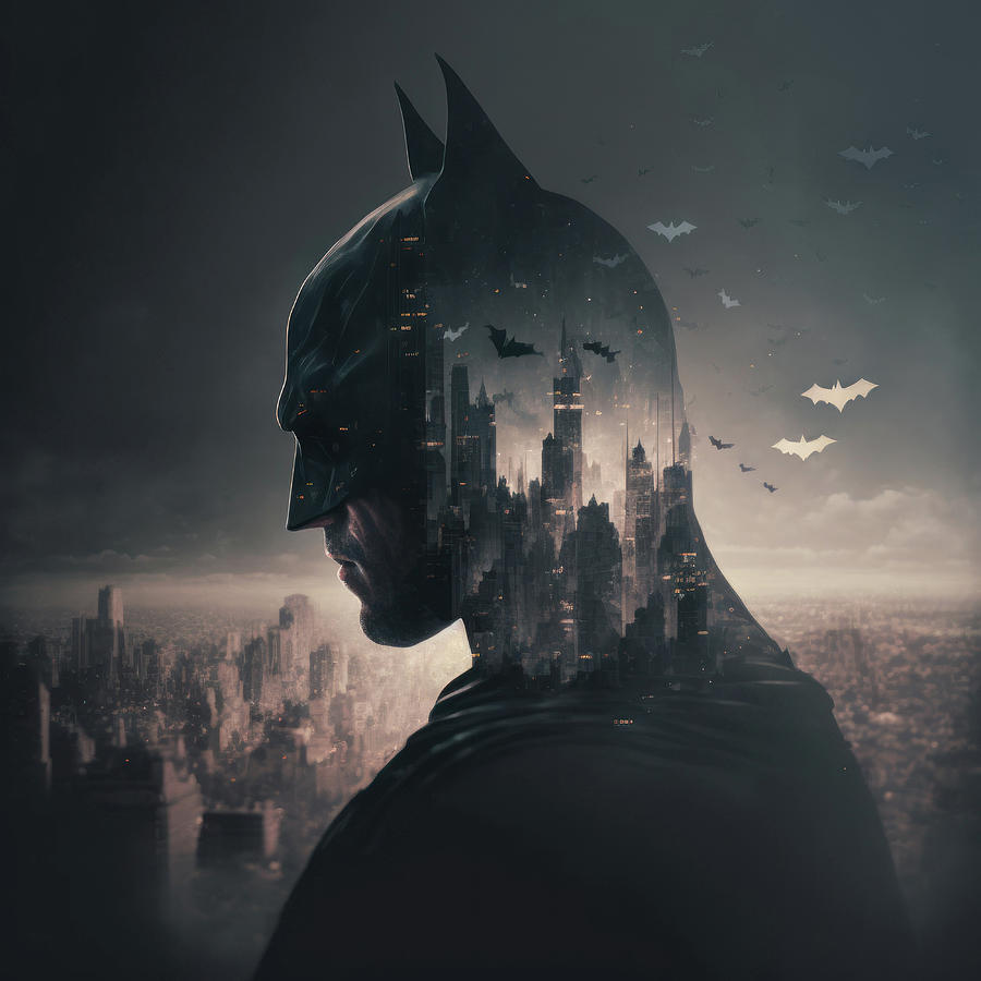 Stunning Psychedelic Batman Creative Concept Art Photograph