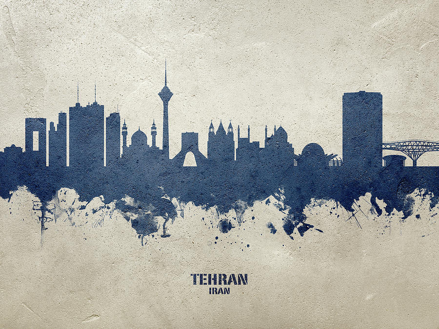 Tehran Iran Skyline #30 Digital Art by Michael Tompsett
