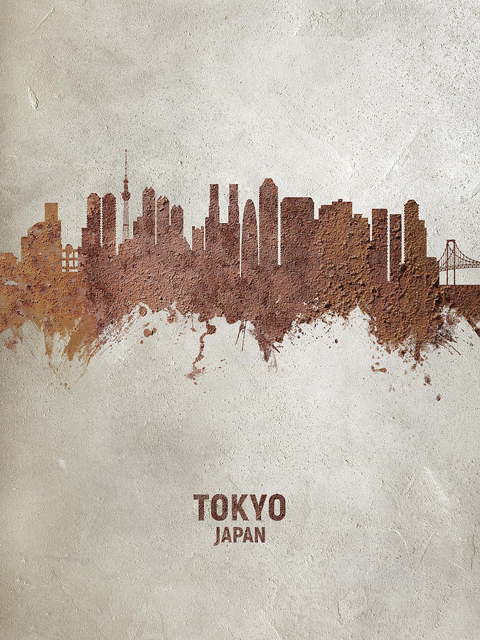 Tokyo Japan Skyline #30 Digital Art by Michael Tompsett