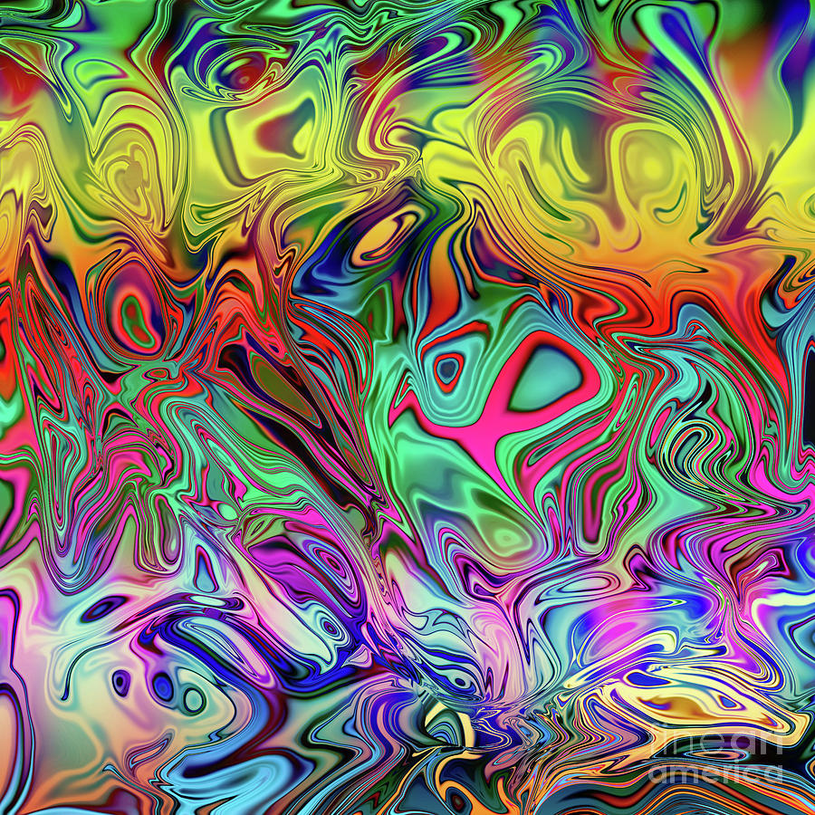 Wavy Psychedelic Abstract Digital Art by Jonathan Welch - Fine Art America