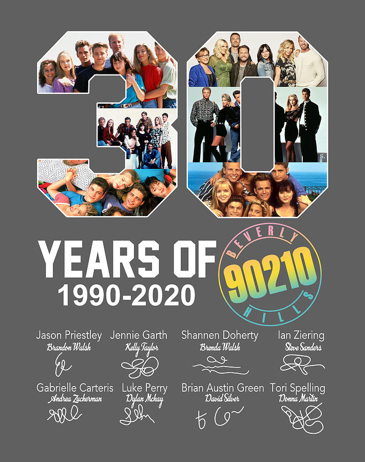 30 Years Of Beverly Hills 90210 1990 2020 Signature I Love This Best For You For Gift Comfy Digital Art by Jason Crow