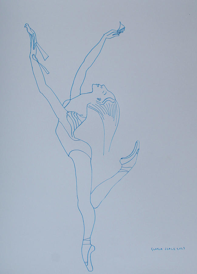 Jesus Christ Drawing - Ballerina #309 by Gloria Ssali