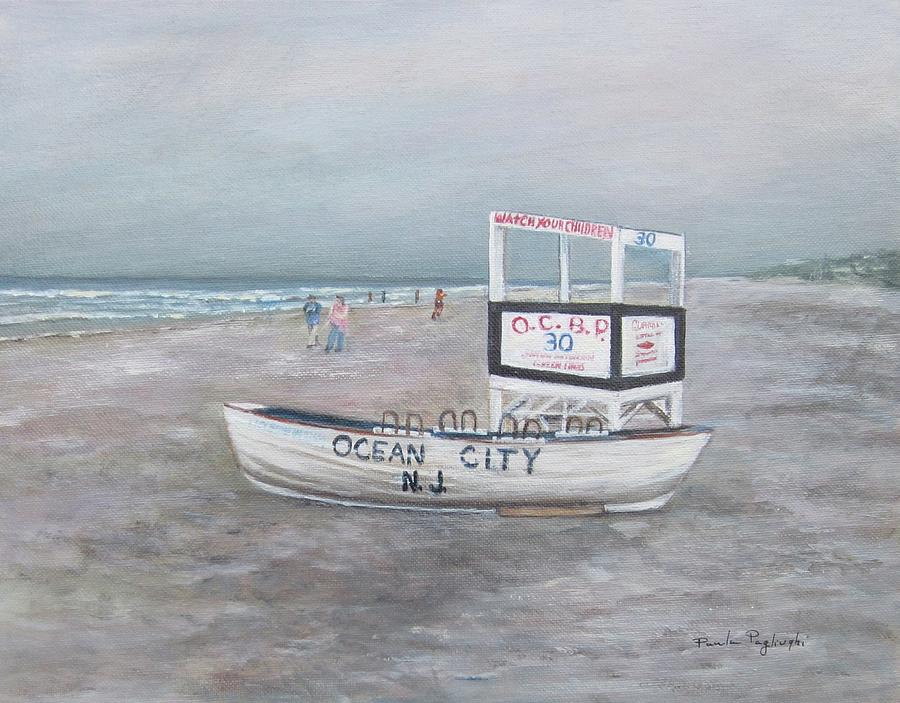 30th Street Ocean City Painting by Paula Pagliughi
