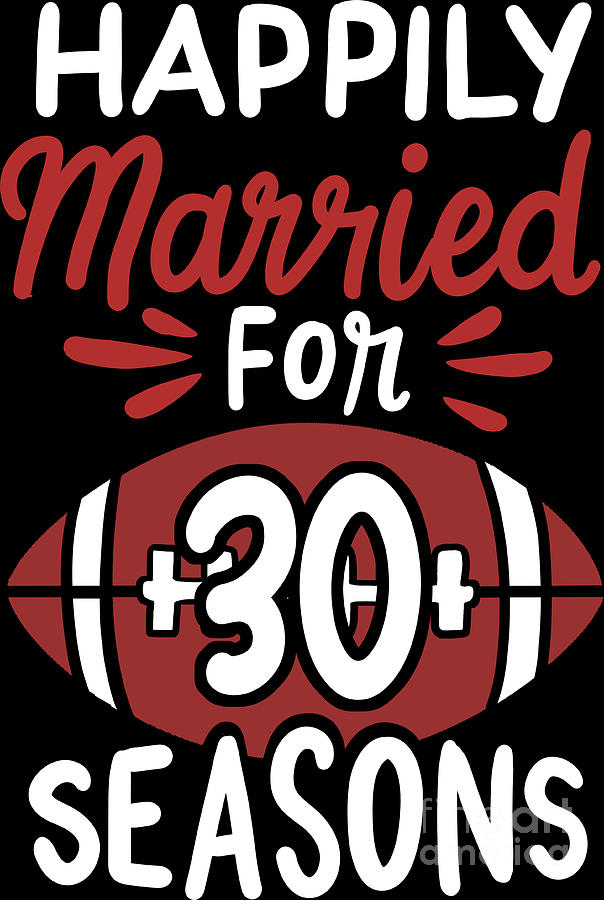 30th Wedding Anniversary Happily Married 30 Years Digital Art by ...