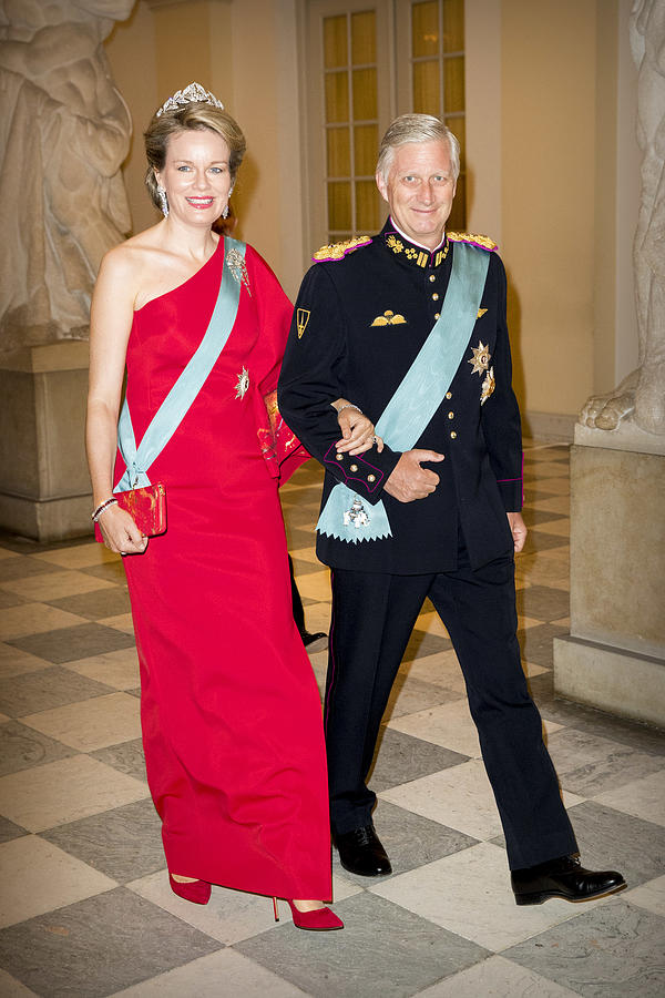 Crown Prince Frederik of Denmark Holds Gala Banquet At Christiansborg Palace #31 Photograph by Patrick van Katwijk