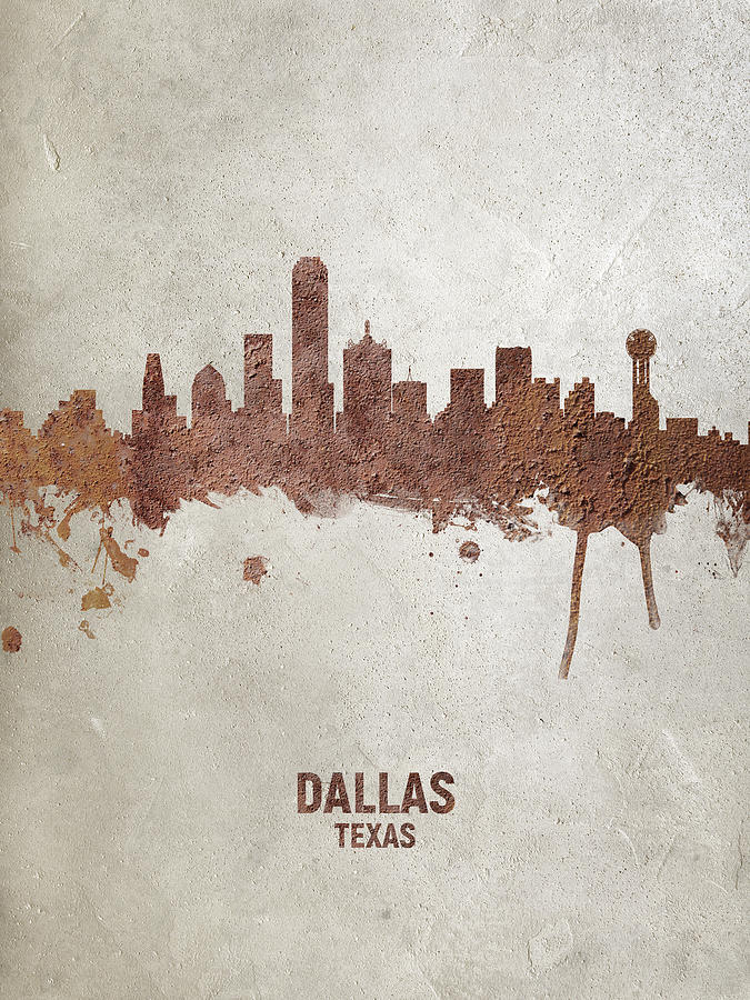 Dallas Texas Skyline #31 Digital Art by Michael Tompsett