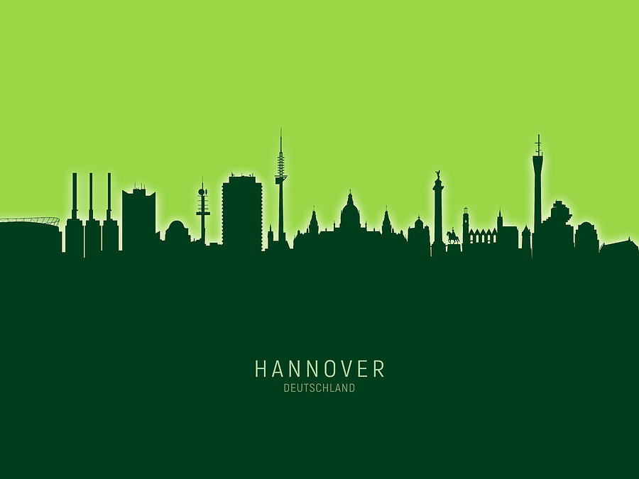 Hannover Germany Skyline #31 Digital Art by Michael Tompsett