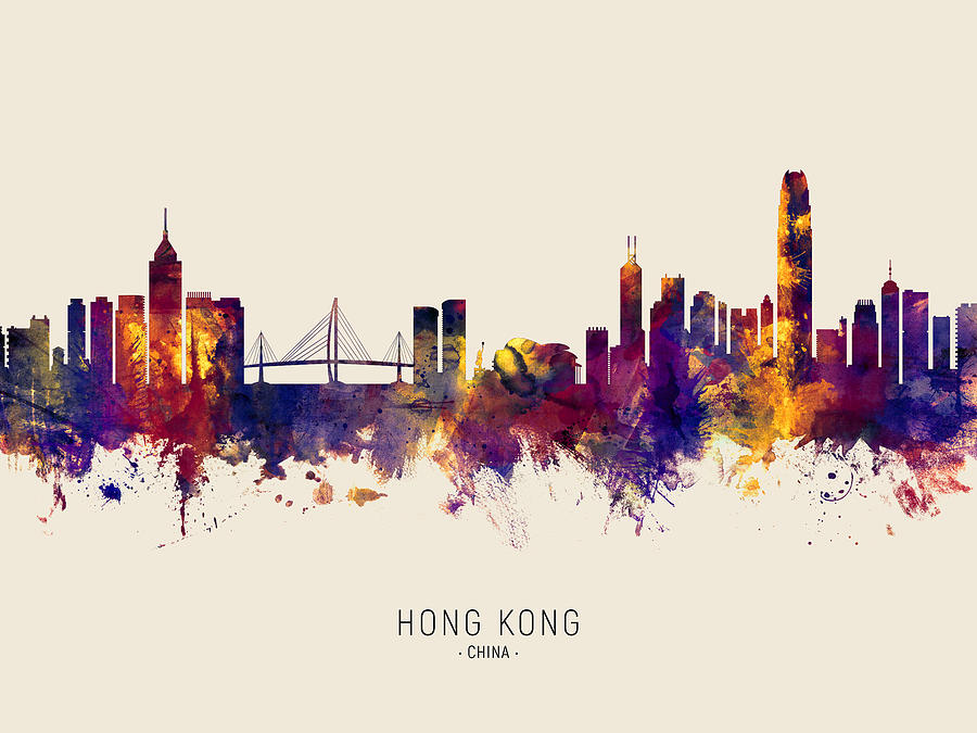 Hong Kong Skyline #31 Digital Art by Michael Tompsett