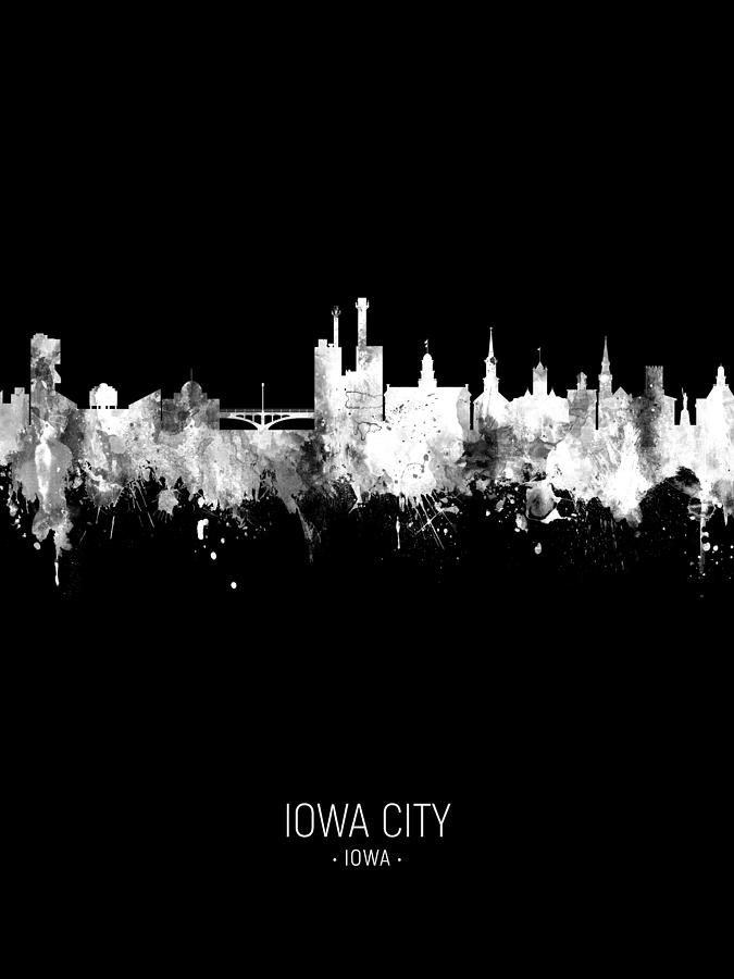 Iowa City Iowa Skyline #31 Digital Art by Michael Tompsett