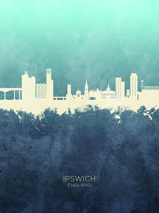 Ipswich England Skyline #31 Digital Art by Michael Tompsett