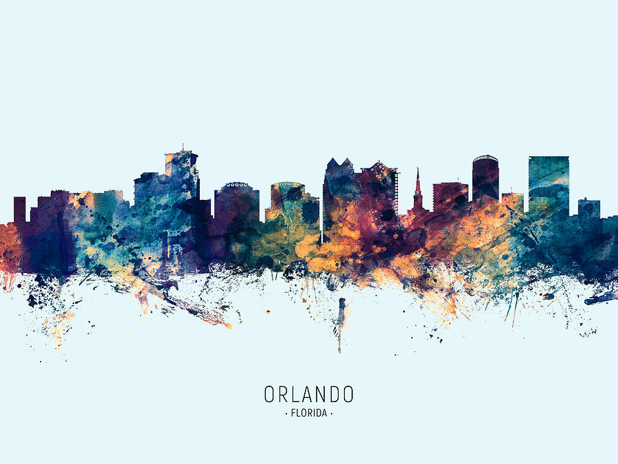 Orlando Photograph - Orlando Florida Skyline #31 by Michael Tompsett
