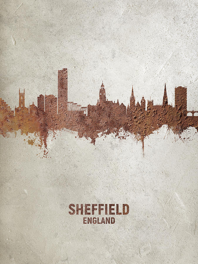Sheffield England Skyline #31 Digital Art by Michael Tompsett