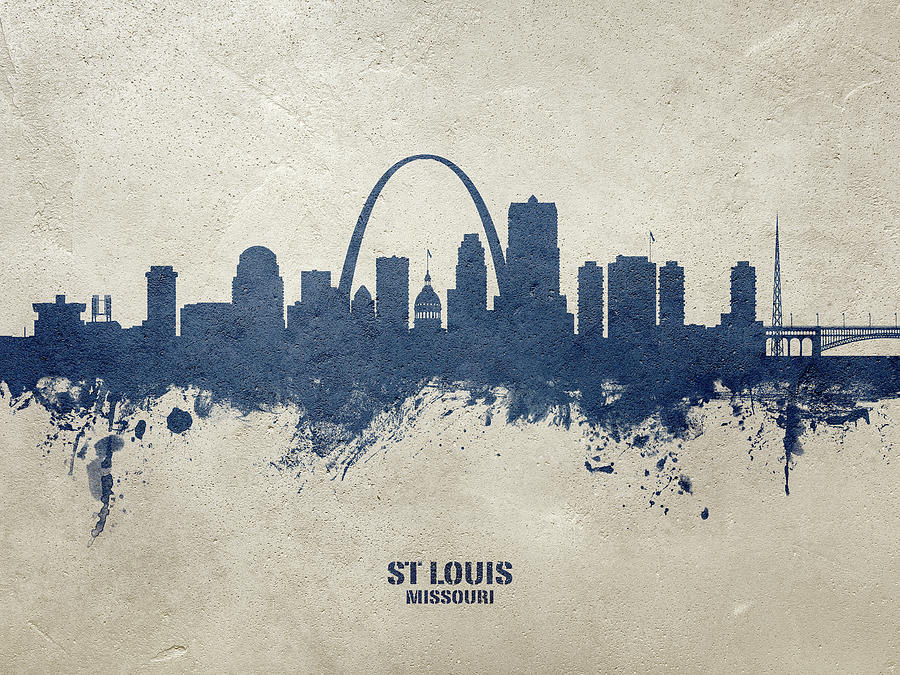 St Louis Missouri Skyline #31 Digital Art by Michael Tompsett