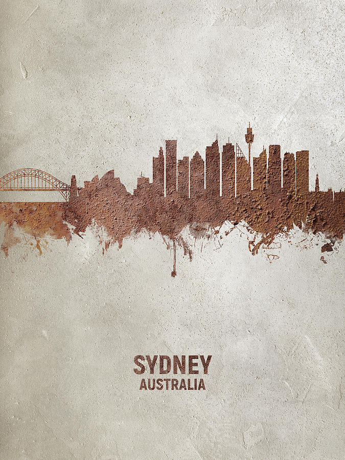 Sydney Skyline Digital Art - Sydney Australia Skyline #31 by Michael Tompsett