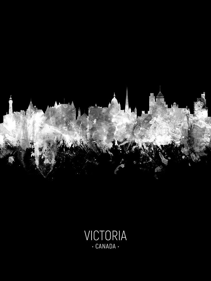 Victoria Canada Skyline #31 Digital Art by Michael Tompsett