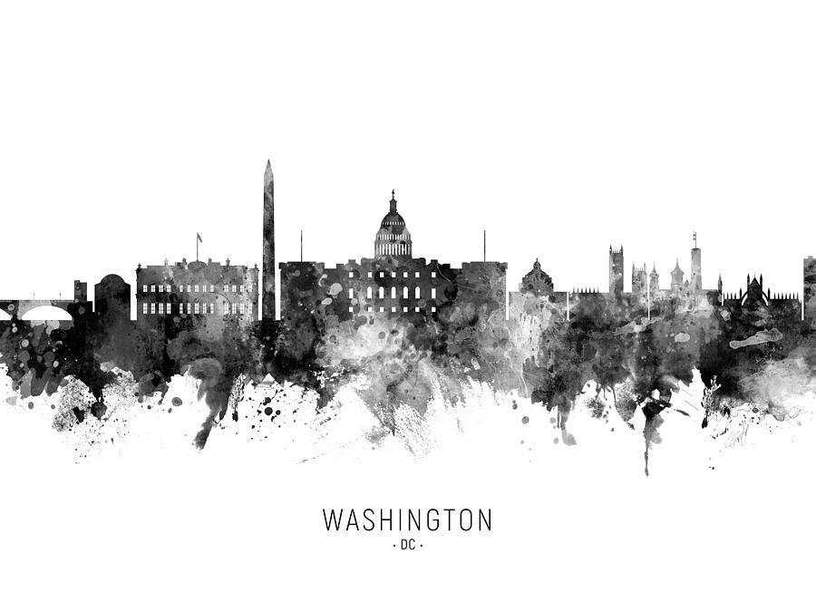 Washington DC Skyline Digital Art by Michael Tompsett - Fine Art America