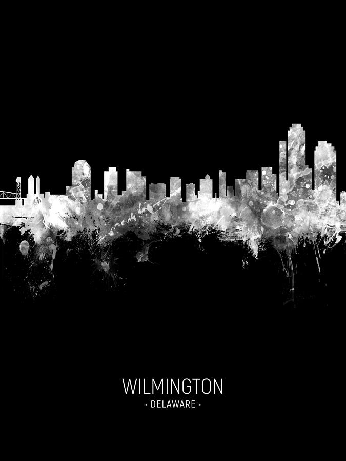 Wilmington Delaware Skyline #31 Digital Art by Michael Tompsett