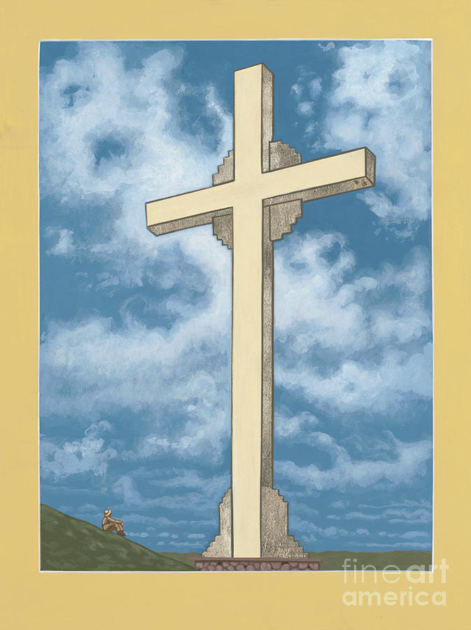 312 Jeanies Father Beneath the Cross Painting by William Hart McNichols