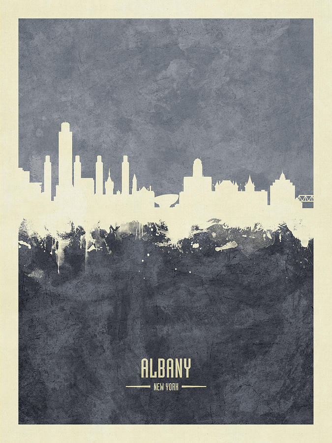 Albany New York Skyline #32 Digital Art by Michael Tompsett