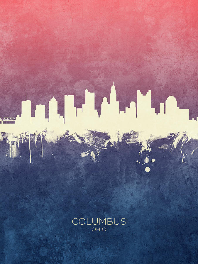 Columbus Ohio Skyline #32 Digital Art by Michael Tompsett