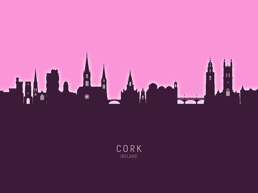 Cork Ireland Skyline #32 Digital Art by Michael Tompsett