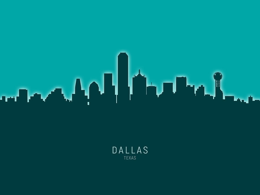 Dallas Texas Skyline #32 Digital Art by Michael Tompsett