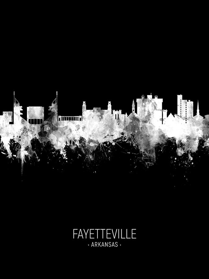 Fayetteville Arkansas Skyline #32 Digital Art by Michael Tompsett
