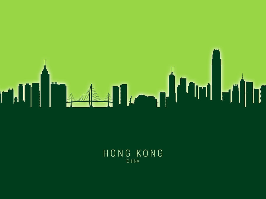 Hong Kong Skyline #32 Digital Art by Michael Tompsett